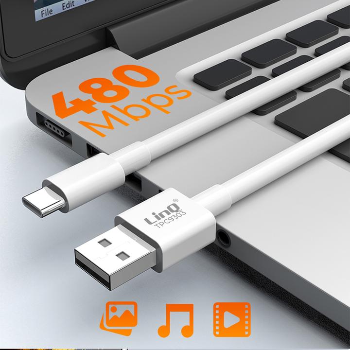 Produktbild LinQ USB-C Kabel 5A, 3m lang (3 m, USB 3.0)