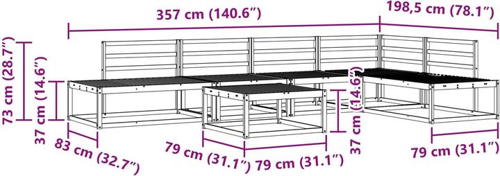 Produktbild vidaXL Outdoor-Sofa