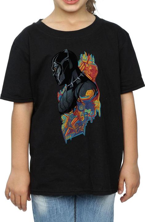 Produktbild Mädchen Black Panther Profil TShirt aus Baumwolle (128)