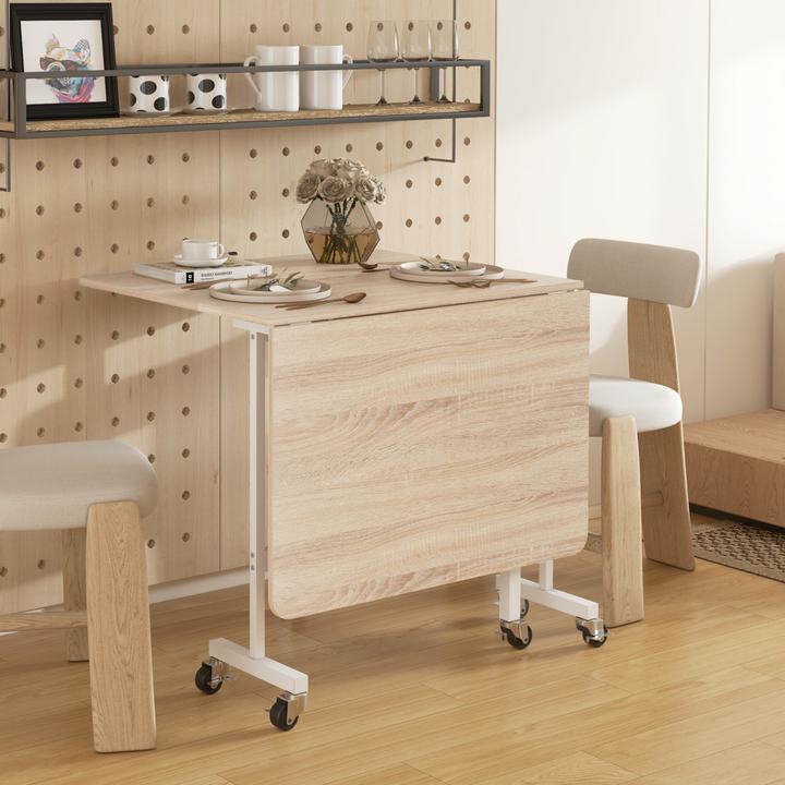 Produktbild Homcom Esstisch mit Rollen (120 x 80 x 73 cm)