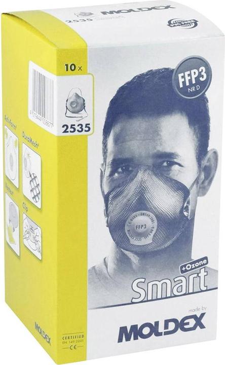 Actual product image Moldex 2535 FFP3 Charcoal Disposable Respirator (FFP3 D, 10 x)