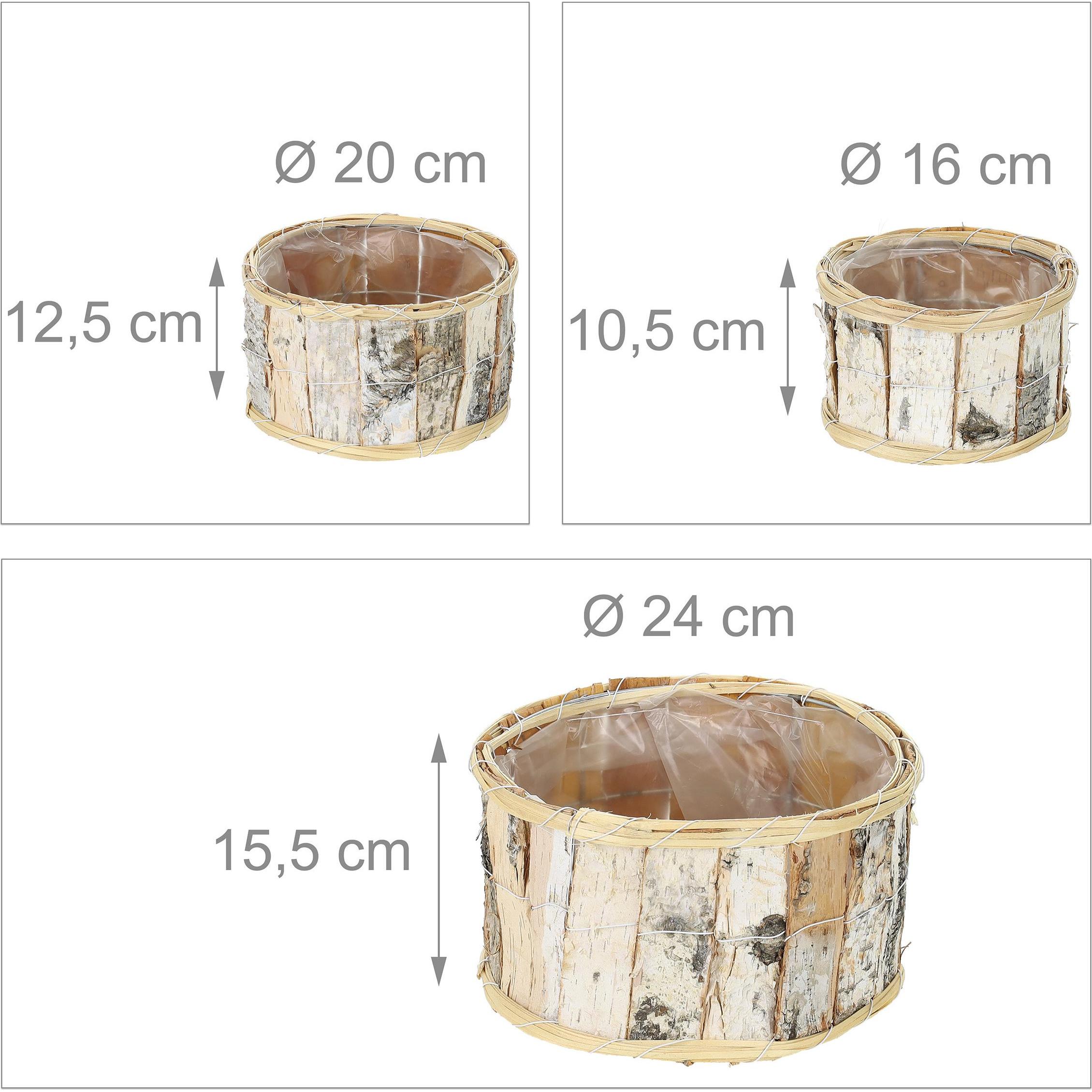 Thumbnail - Relaxdays, Blumentopf, 3x Blumentopf (24 cm)