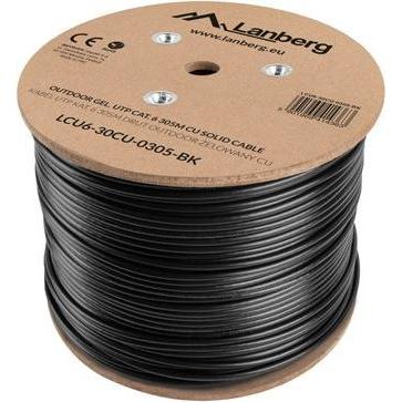 Thumbnail - Lanberg LCU6-30CU-0305-BK UTP so (U/UTP, CAT6, 305 m), Netzwerkkabel