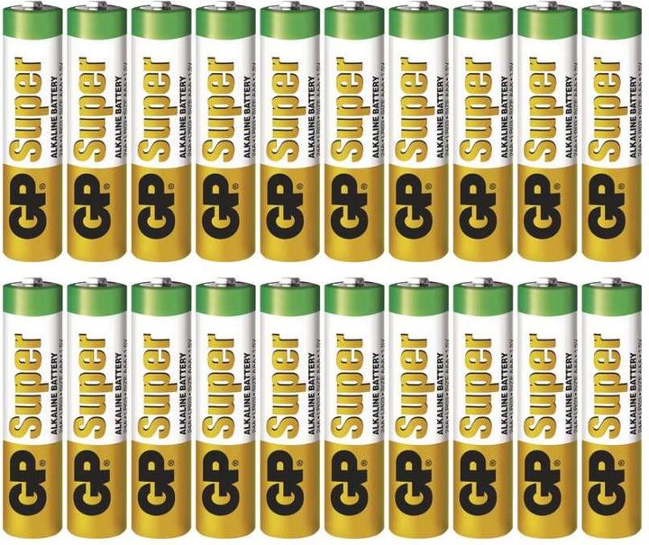 Immagine prodotto GP Batteries GP Super Alkaline 24A S20 - Batteria 20 x tipo AAA (20 pz., AAA)