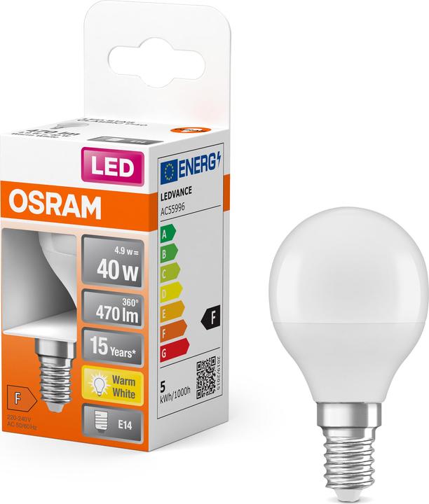 Produktbild Osram Led Star Classic P (E14, 40 W, 470 lm, 1 x, F)