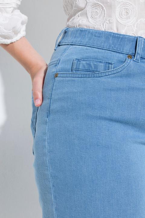 Produktbild Ulla Popken Jeans-Culotte, weites Bein, Elastikbund (60)