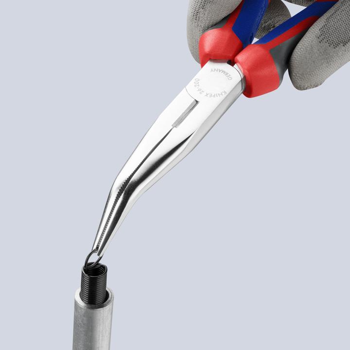 Productafbeelding Knipex Platte rondneus tang met snijkant (Ooievaarsneus tang) 26 25 200 (200 mm)