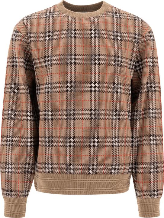 Actual product image Burberry Cotton Check crewneck sweatshirt (S)