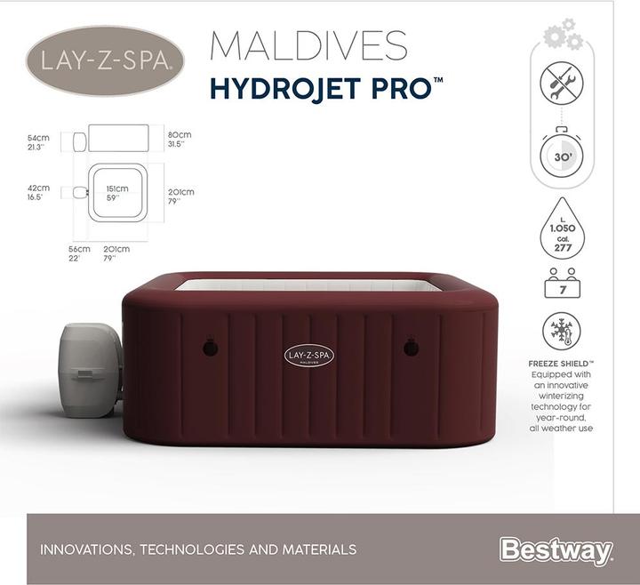 Produktbild Bestway Lay-Z-Spa Maldives HydroJet Pro (7 Personen)