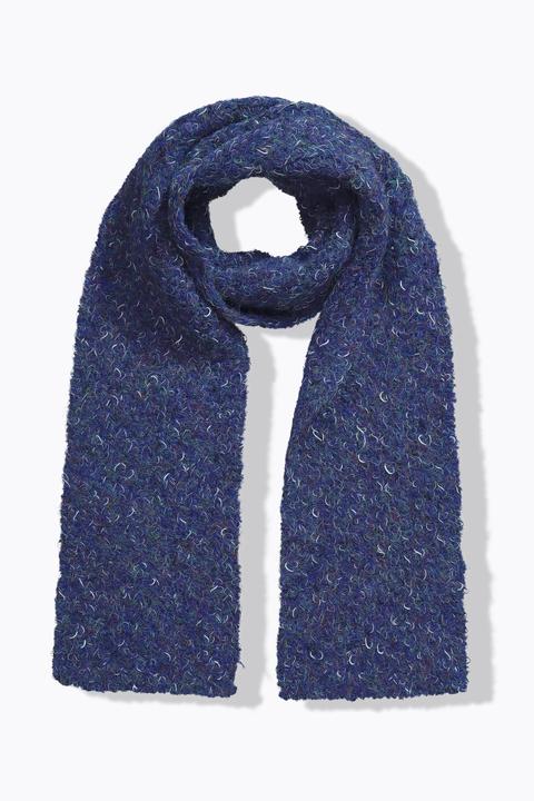 Ulla Popken Strickschal, schmal, meliert, Rippstruktur