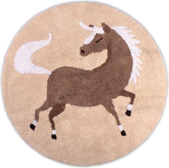 Actual product image Filibabba Tufted rug - Henry the horse (100 x 100 cm)