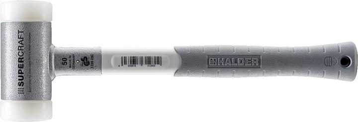 Actual product image Halder SUPERCRAFT soft-face hammer, recoilless with 3-component handle white (1040 g)