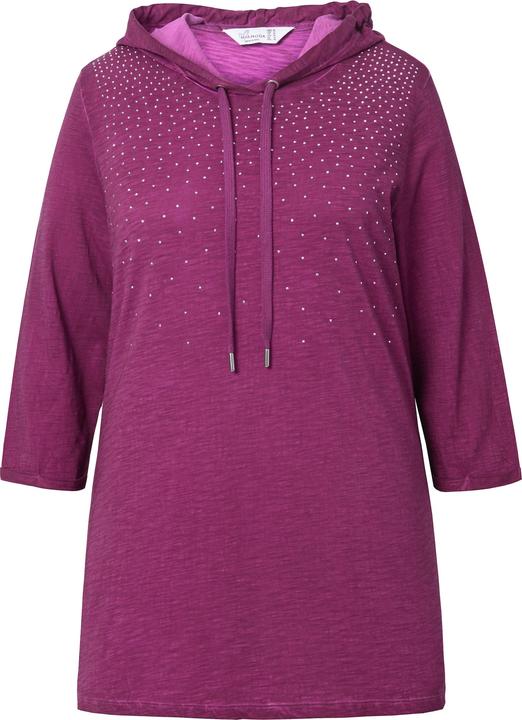 Produktbild Miamoda T-Shirt, A-Linie, ColdDyed, Strass-Verlauf, Kapuze (46)