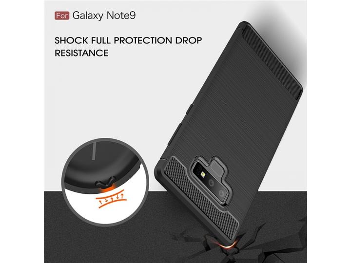 Actual product image Screenguard Samsung Galaxy Note9 Cover Carbon Brushed Soft TPU (Samsung Galaxy Note 9)