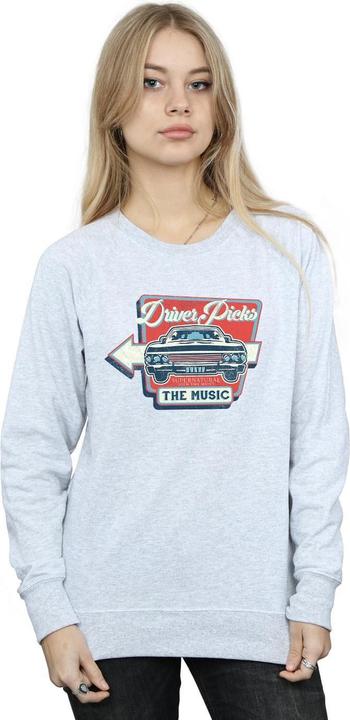 Actual product image Supernatural Womens/Ladies Driver Picks The Music Sweatshirt (XL)