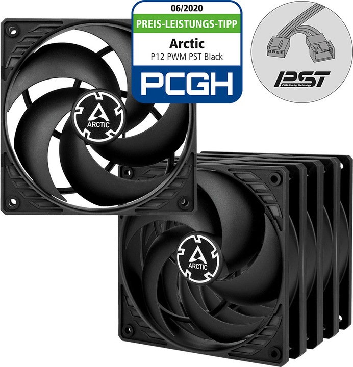 Productafbeelding Arctic P12 PWM PST Value Pack (120 mm, 5 x)