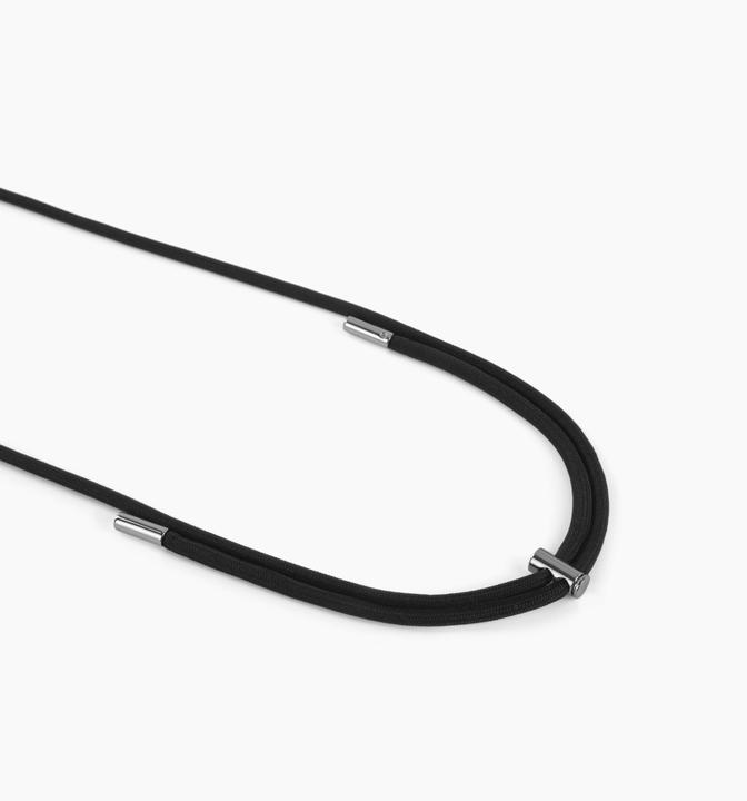 Actual product image iDeal Of Sweden for all cases with central charging connector Cord Phone Strap Coal Black