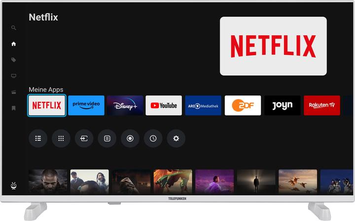 Produktbild Telefunken Fernseher 40 Zoll Smart TV Powered by TiVo (Full HD, HDR, HD+ 6 Monate inkl., Triple-Tune (40", LED, Full HD, 2024)