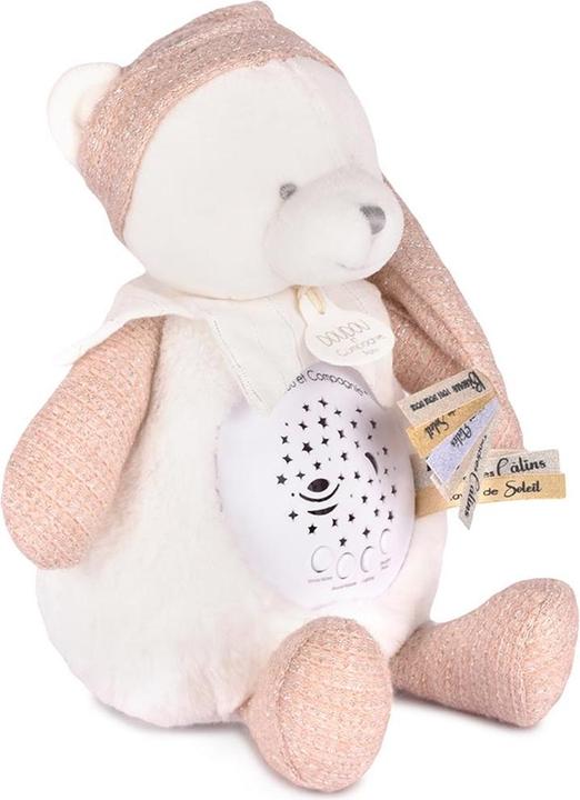 Actual product image Doudou et Compagnie Nachtlicht Sterne & Musik, Bär rosa 19cm