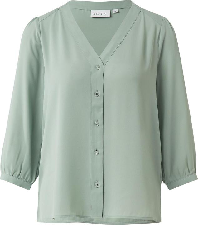 Produktbild Comma Bluse Luftige Chiffon-Bluse mit V-Ausschnitt und 3/4-Ärmeln (36)