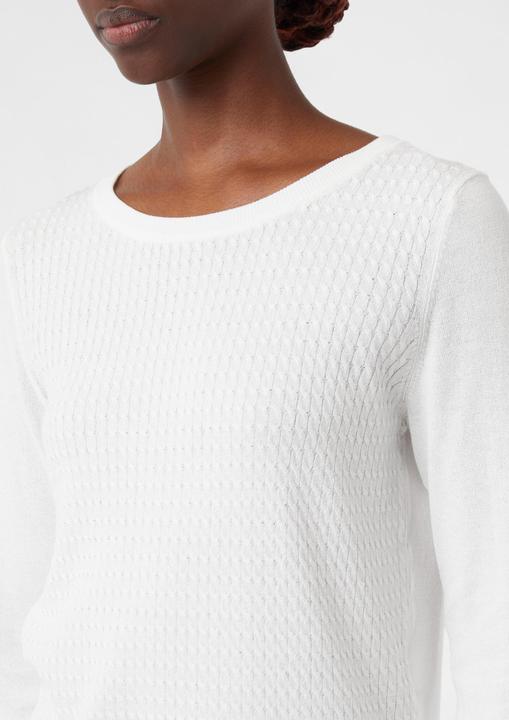 Produktbild Comma Strickpullover Strickpullover aus Viskosemix mit Zopfmuster (38)