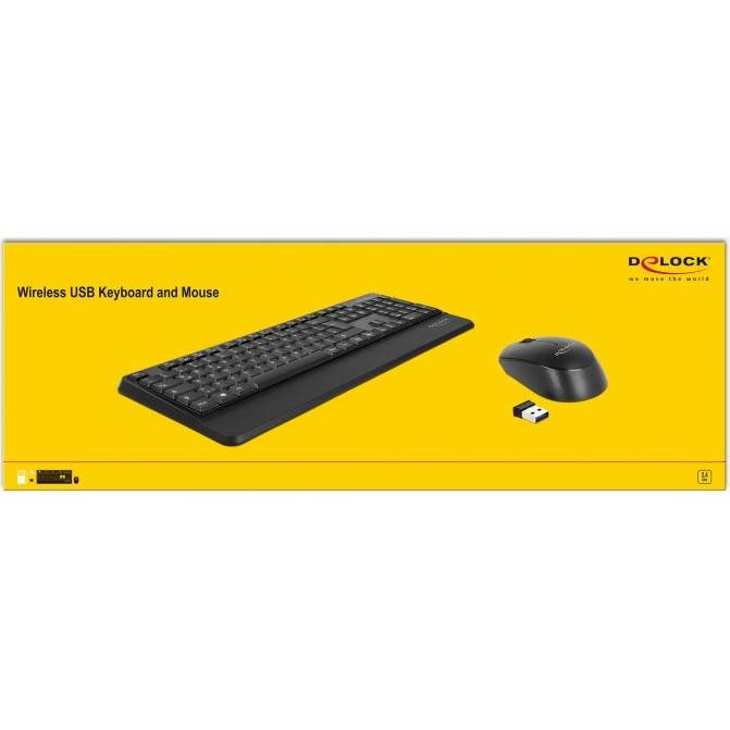 Thumbnail - Delock 12674 (DE, Kabellos), Tastatur, Schwarz