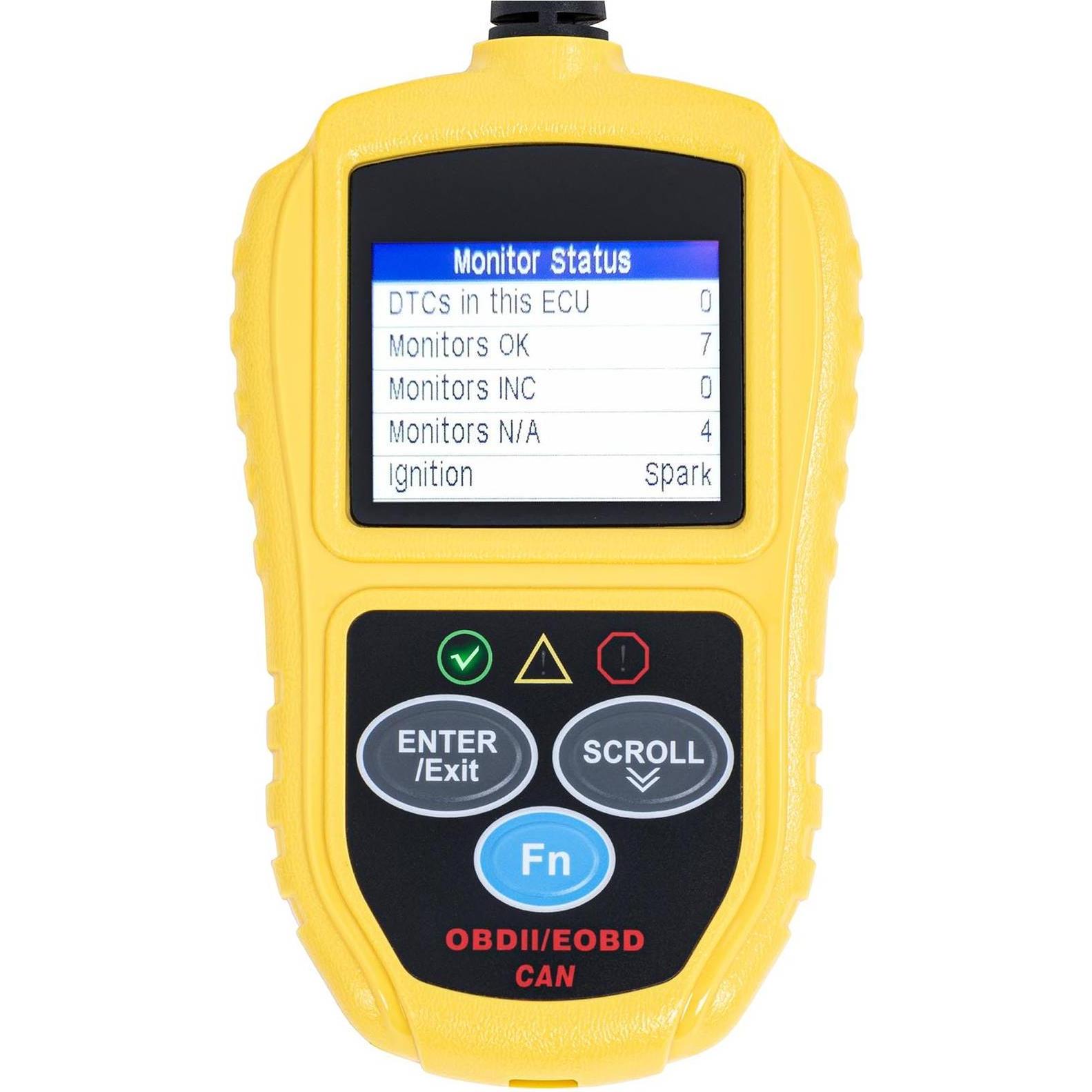 Thumbnail - MSW, On-Board-Diagnose, OBD2-Diagnosegerät Kfz 18 V LCD 9 Modi Fehlercodes, VIN, IDs, CVN, PCM, ECU, MIL