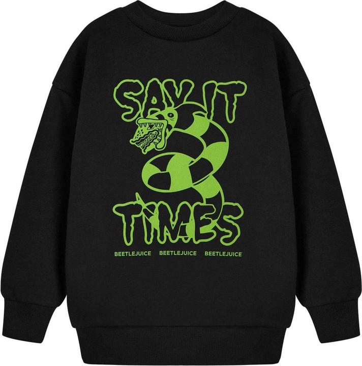 Immagine prodotto Beetlejuice Say It Three Times Felpa Bambini (146, 152)