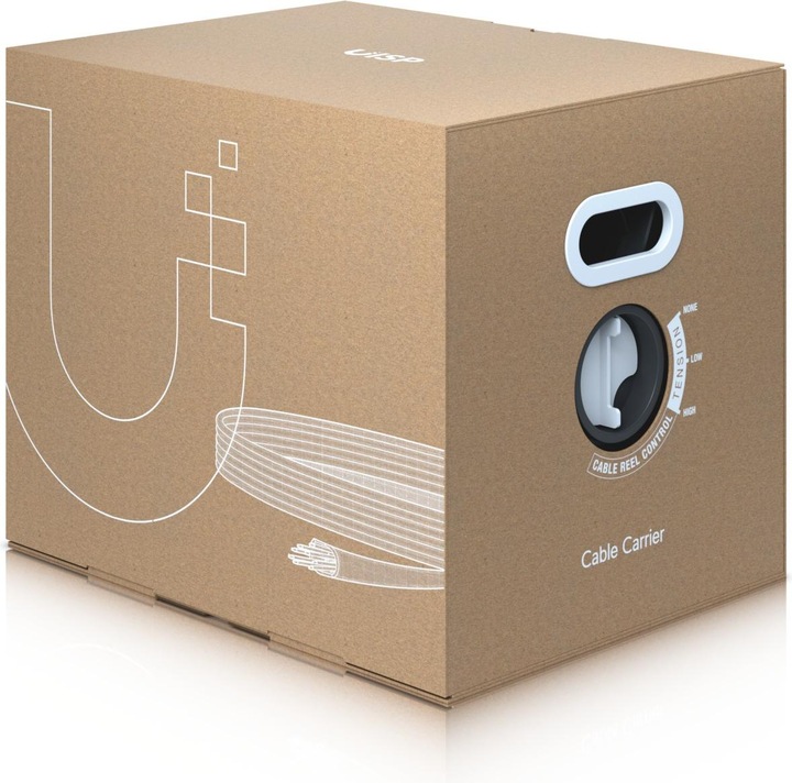 Actual product image Ubiquiti Installation cable UISP-CABLE-CARRIER Cat 5e, FTP, 305 m, black (FTP, CAT5e, 305 m)