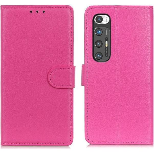 Thumbnail - MU Classic Litchi Leder Bookcover Series (Xiaomi Mi 10S), Smartphone Hülle, Rosa