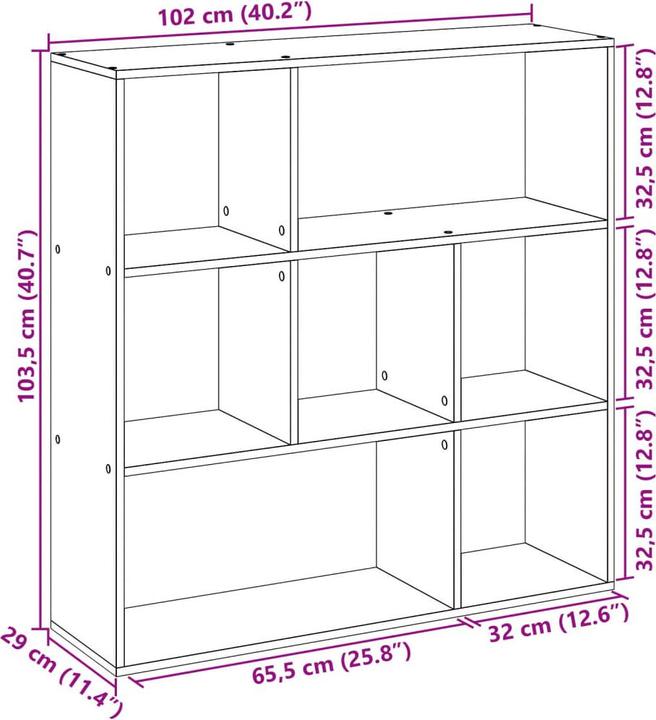 Immagine prodotto vidaXL Scaffale (29 x 29 x 143 cm)