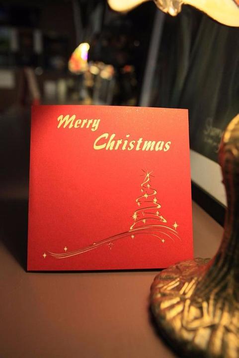 Produktbild Hermex Handgemachte 3D Weihnachtskarte Weihnachtsbaum Tannenbaum Grusskarte (3 Stk.)