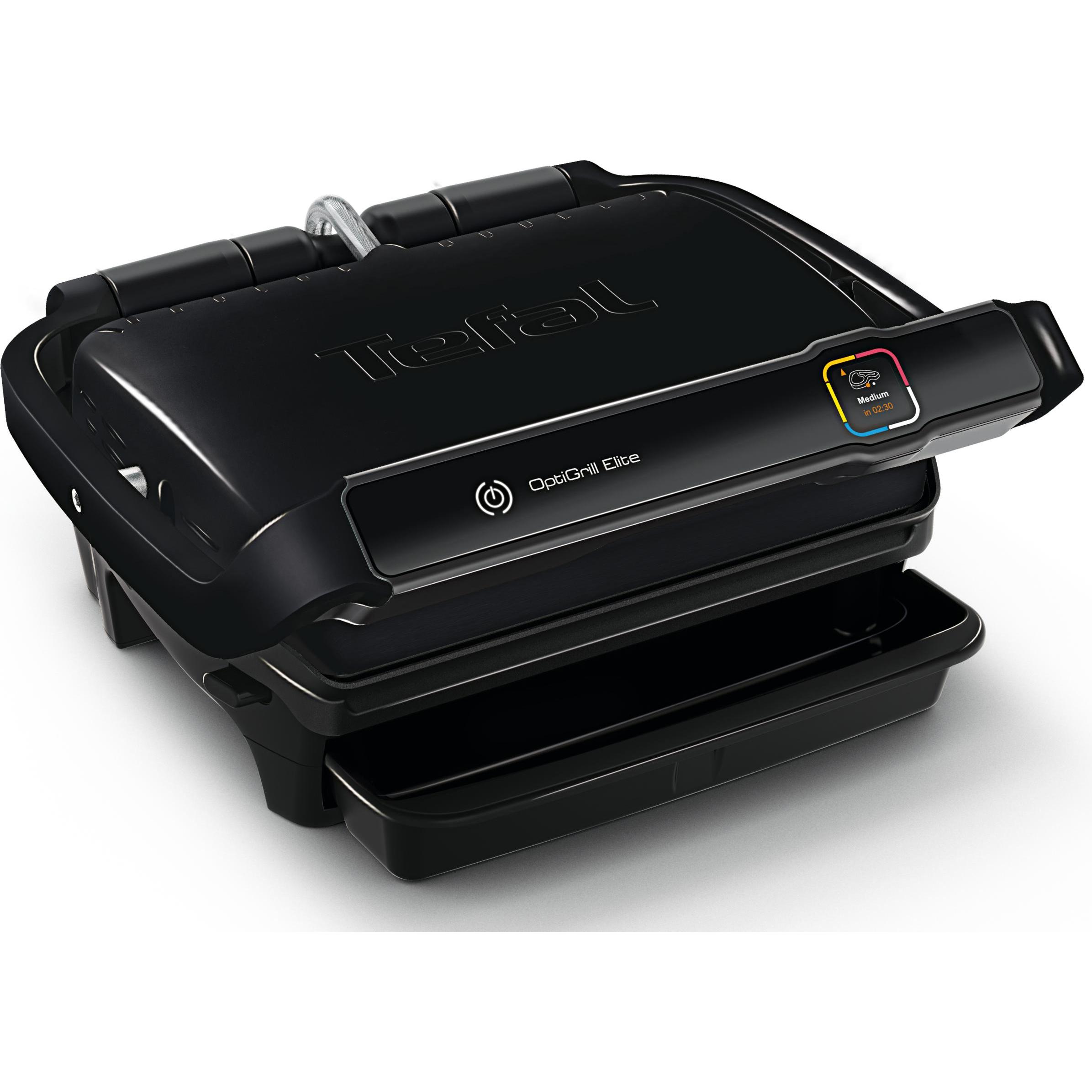 Tefal OptiGrill Elite, Tischgrill, Schwarz