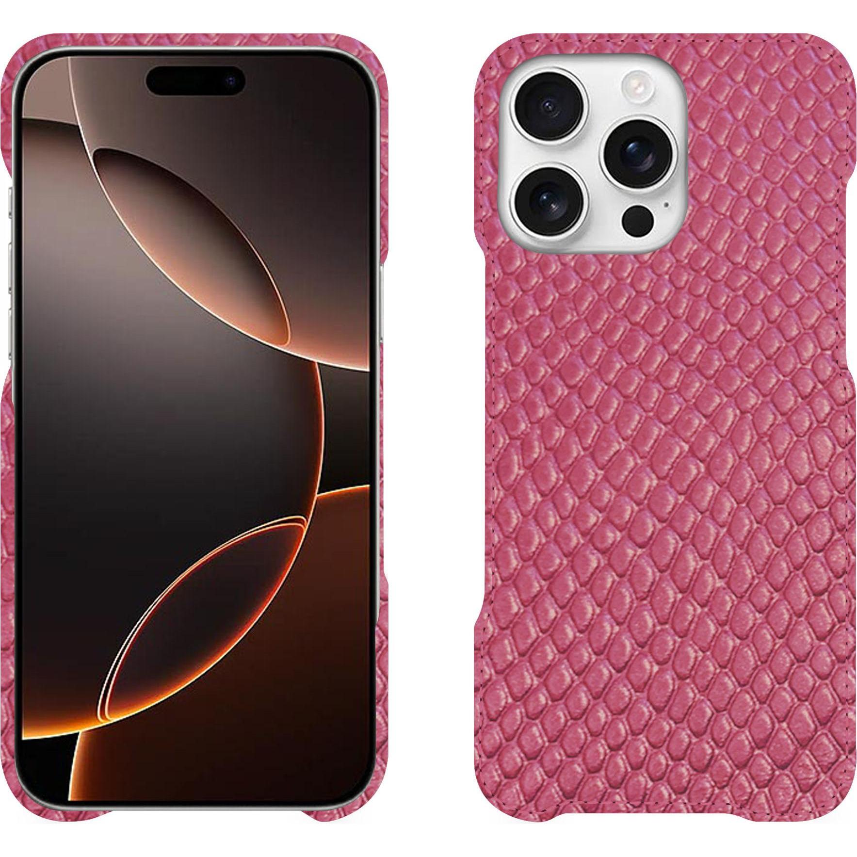 Thumbnail - Noreve Lederschutzhülle (Apple iPhone 16 Pro), Smartphone Hülle, Rosa