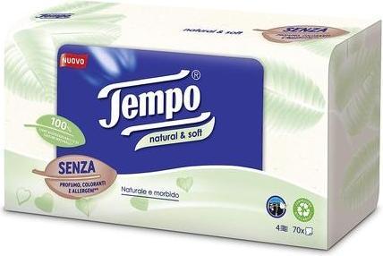 Produktbild Tempo Natural & Soft - Box Of 70 Natural And Soft Paper Tissues