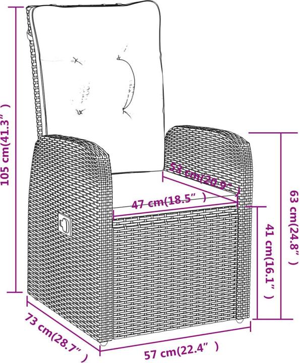 Produktbild vidaXL Garten Essgruppe