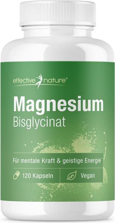 Image du produit Effective Nature Bisglycinate de magnésium (120 pièce(s), Capsules, 79 g)