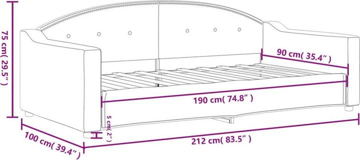 Produktbild vidaXL ausziehbares Tagesbett