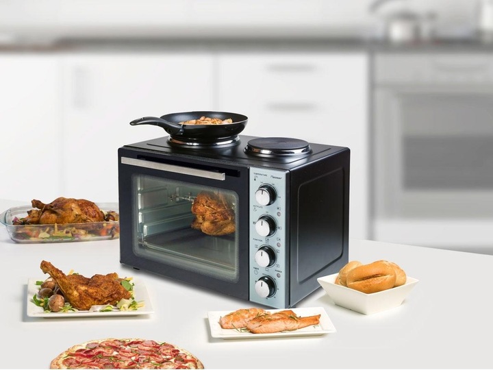 Actual product image Bestron Small kitchen (grill - oven with double hotplate) Incl. rotary spit and convection function