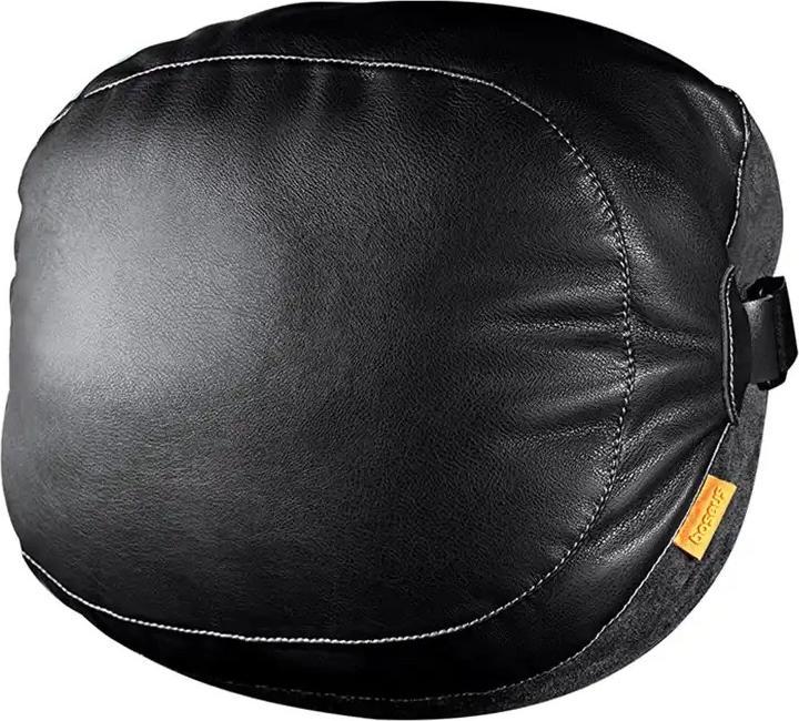 Actual product image Baseus Double sided Car Headrest Mounted Pillow Comfort Ride (black)