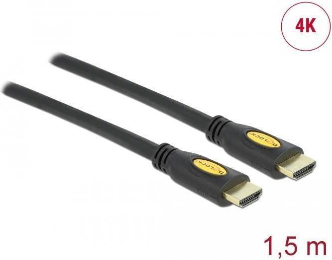 Image du produit Delock HDMI haute vitesse avec câble Ethernet (1.50 m, HDMI, 1.4)
