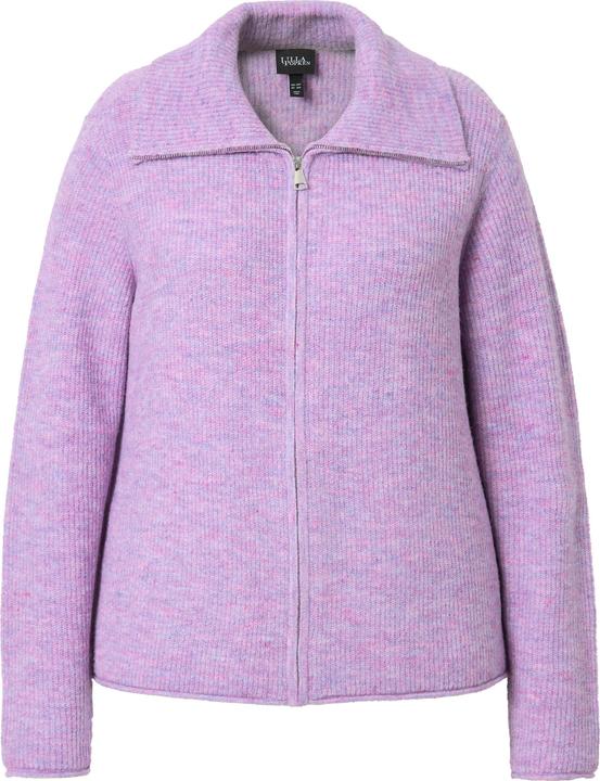 Image du produit Ulla Popken Cardigan col montant, manches longues et fermeture zippée (42, 44)
