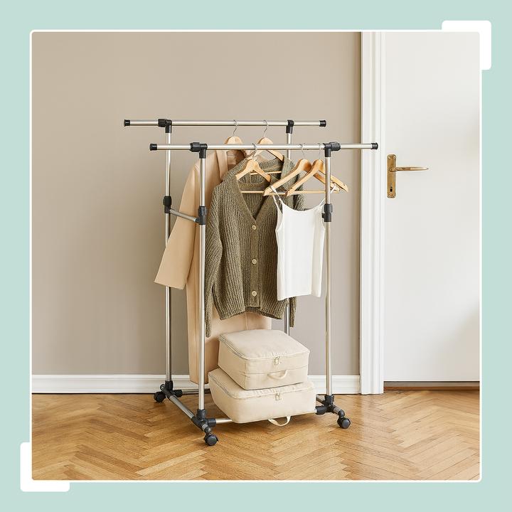 Produktbild Relaxdays Kleiderständer 2 Stangen