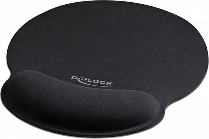 Actual product image Delock Mouse pad with palm rest round black (S)