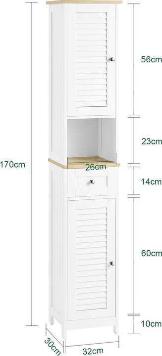 Actual product image SoBuy Badezimmer Hochschrank