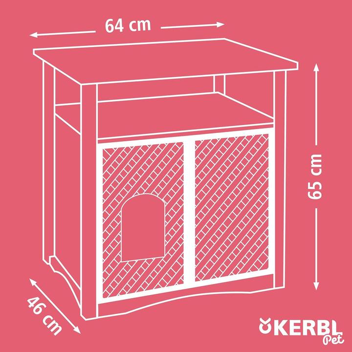 Produktbild Kerbl Katzenhaus für Katzentoilette Helena (Katzenklo geschlossen)