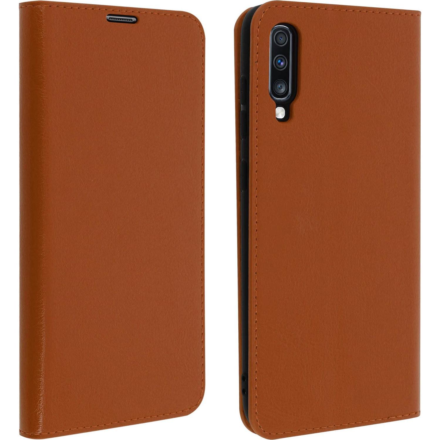 Avizar First Series (Samsung Galaxy A70), Smartphone Hülle, Braun