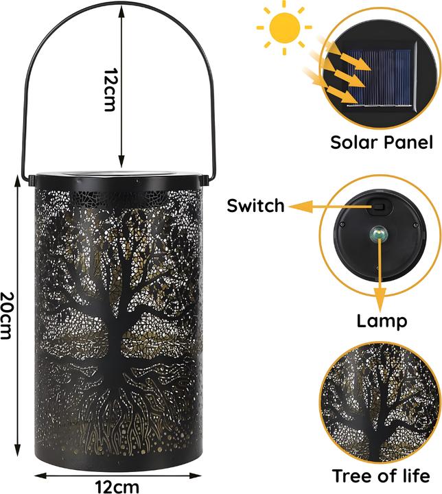 Immagine prodotto Yuwanet Solar-Laterne LED Lebensbaum