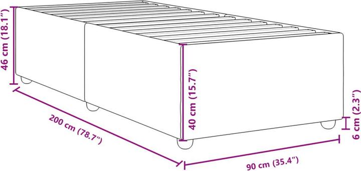 Actual product image vidaXL Bettgestell (90 x 200 cm)