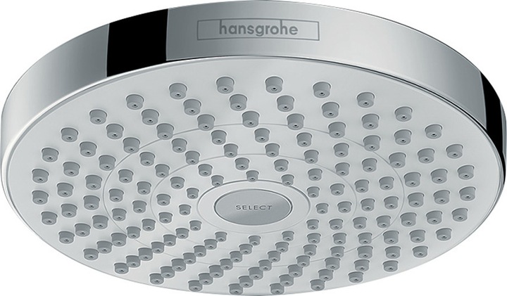Produktbild hansgrohe HG Kopfbrause Croma Select S 180 2jet DN 15 weiss/chrom (2 Strahlarten, 17 l/min)